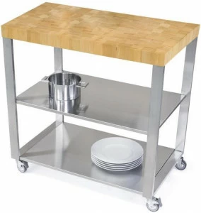 JOKODOMUS Отдельностоящий кухонный модуль из нержавеющей стали и дерева Cun