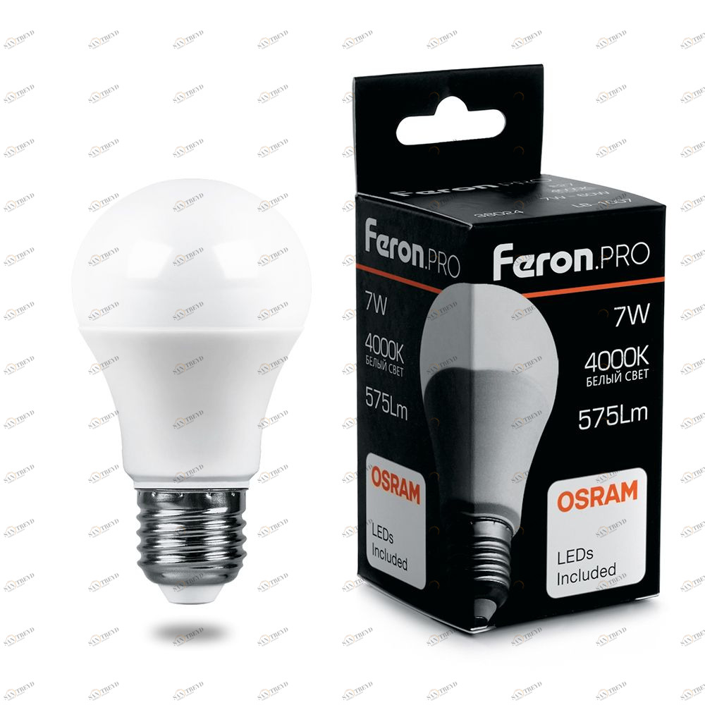 Лампа светодиодная Feron.PRO "Шар" E27 13W 6400K OSRAM LED LB-1013 38034 FERON  00-3956712 Матовый 