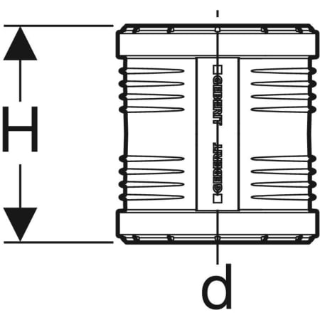 390.417.14.1 Муфта надвижная Geberit Silent-PP Geberit  - Вид №2