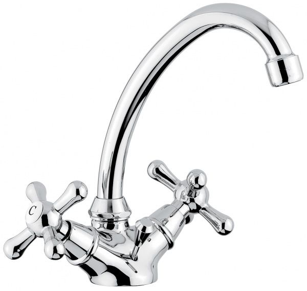 17913CR Высокий смеситель Stella с донным клапаном для раковины, цвет хром EMMEVI