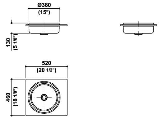 Одинарный круглый умывальник из Cristalplant® Zucchetti Rise ARCH-00131543 - Вид №2