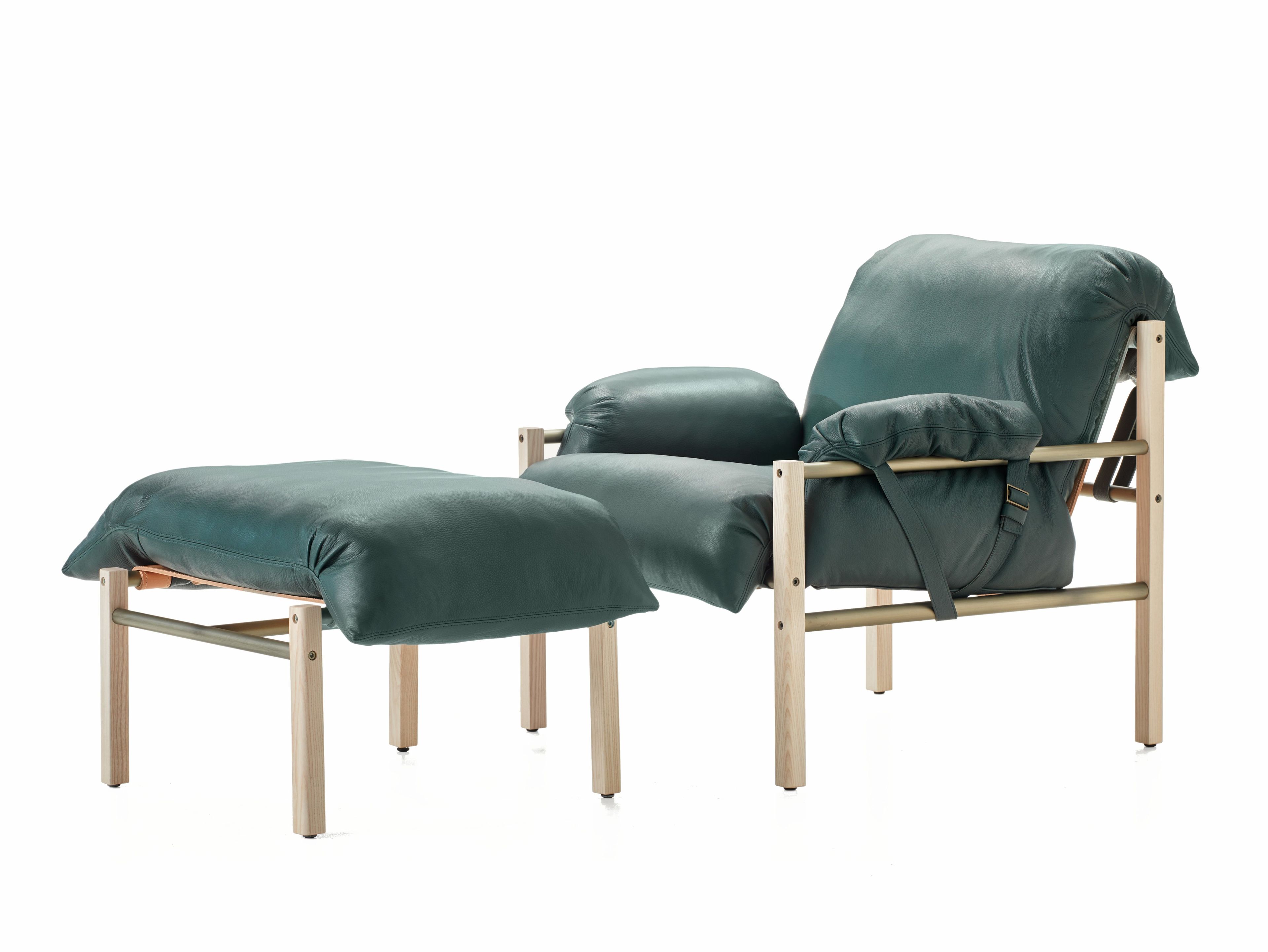 Кожаное клубное кресло с подлокотниками BassamFellows Слинг ARCH-00103401 - Вид №6