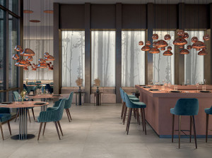 Напольное покрытие из керамогранита с эффектом ткани