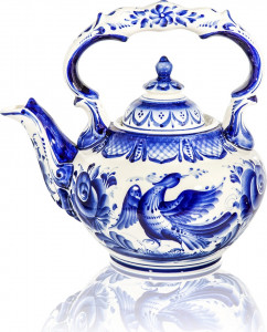 10621806 Гжельский фарфоровый завод Чайник "Вдохновение" нр (авт.раб)