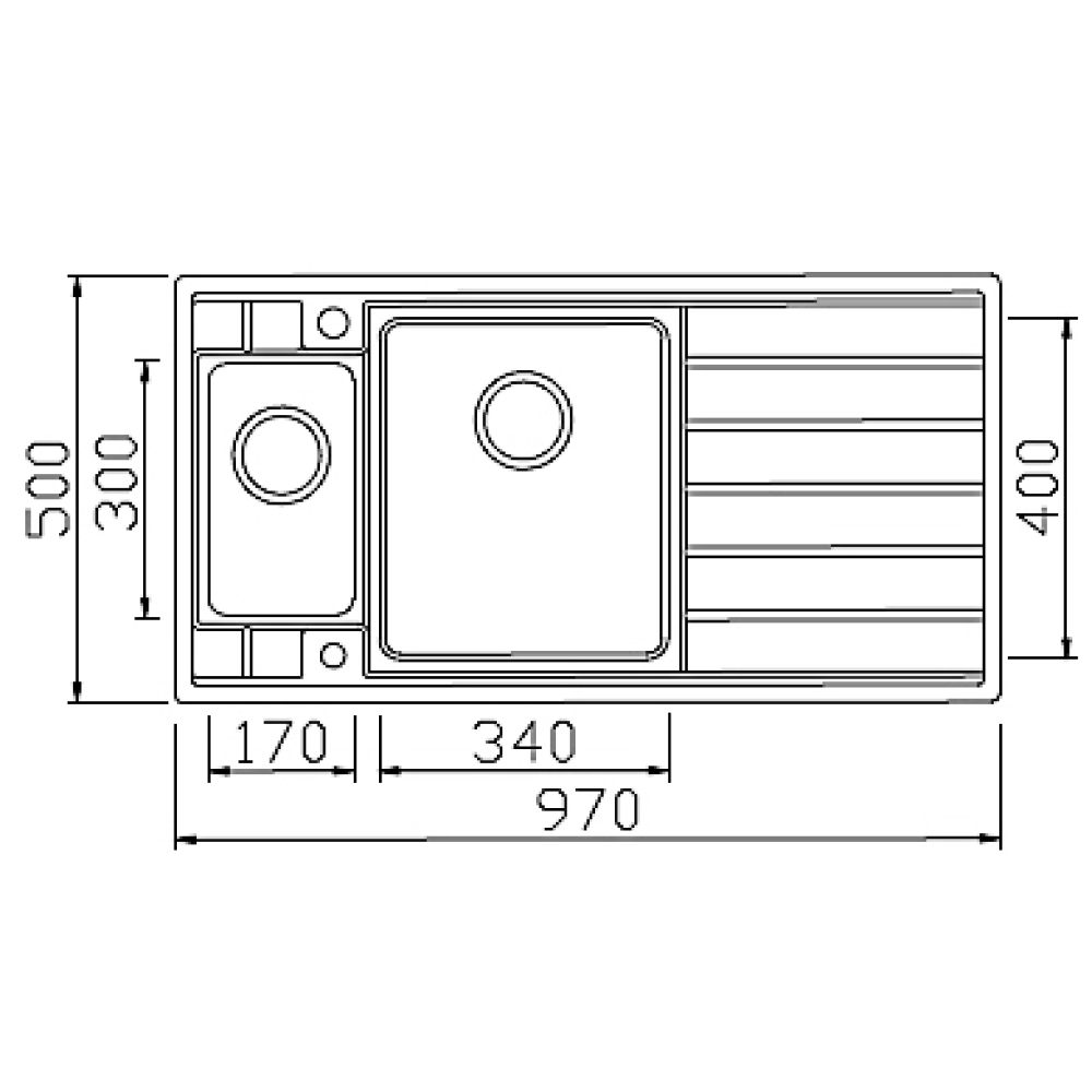 Кухонные мойки Eco Roma SMR-9750B2.B SEAMAN  - Вид №1