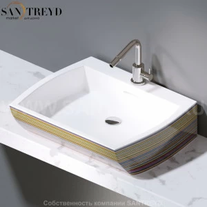 L282.430 Накладная раковина на столешницу  овальная A. e T. Italia SQUARE