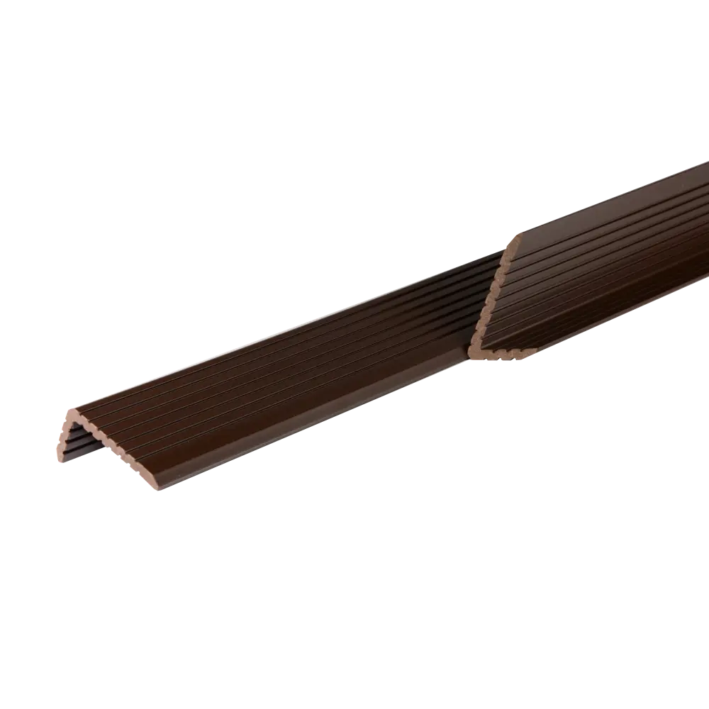 87038310 Уголок торцевой для террасной доски T-Decks 35x70x3000 мм ДПК цвет венге STLM-1014528 
