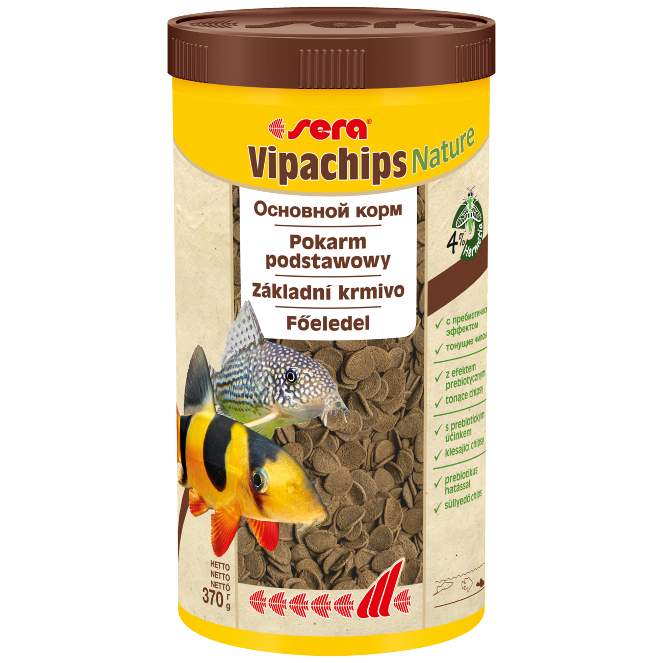 ПР0042013 Корм для рыб Vipachips Nature для сомов и донных рыб 1000мл (370г) SERA 