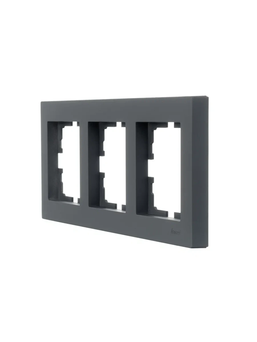 VESNA Рамка 3-я горизонтальная графит LEZARD 742-3400-148 - Вид №1
