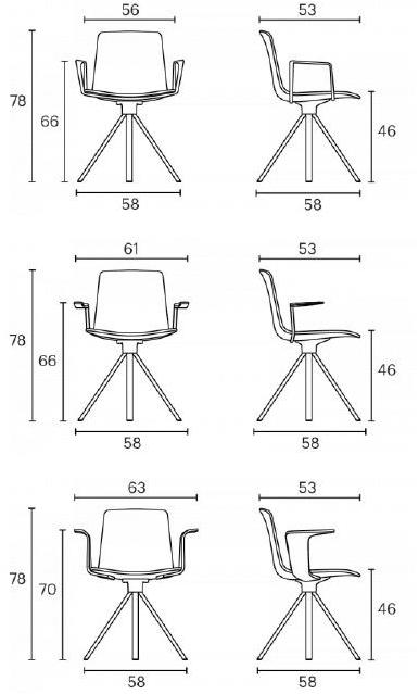 ENEA Вращающееся кресло из ткани с подлокотниками Lottus sun-id-1465274 - Вид №6
