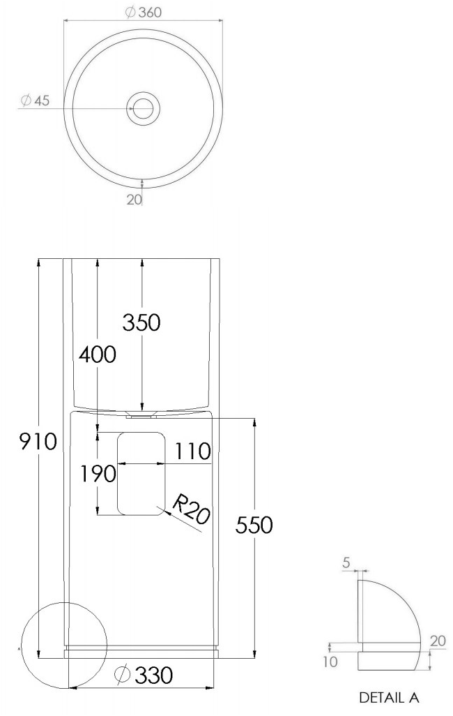 Swmbas69 Напольная раковина стоящая овальная JEE-O SOHO - Вид №1