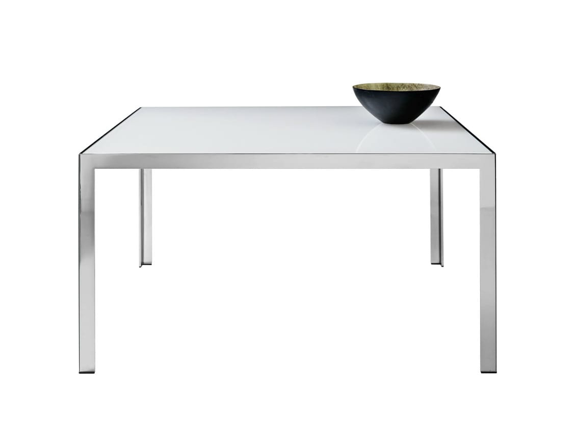 Квадратный стол из стали и стекла B&B Italia THE TABLE ARCH-00127225