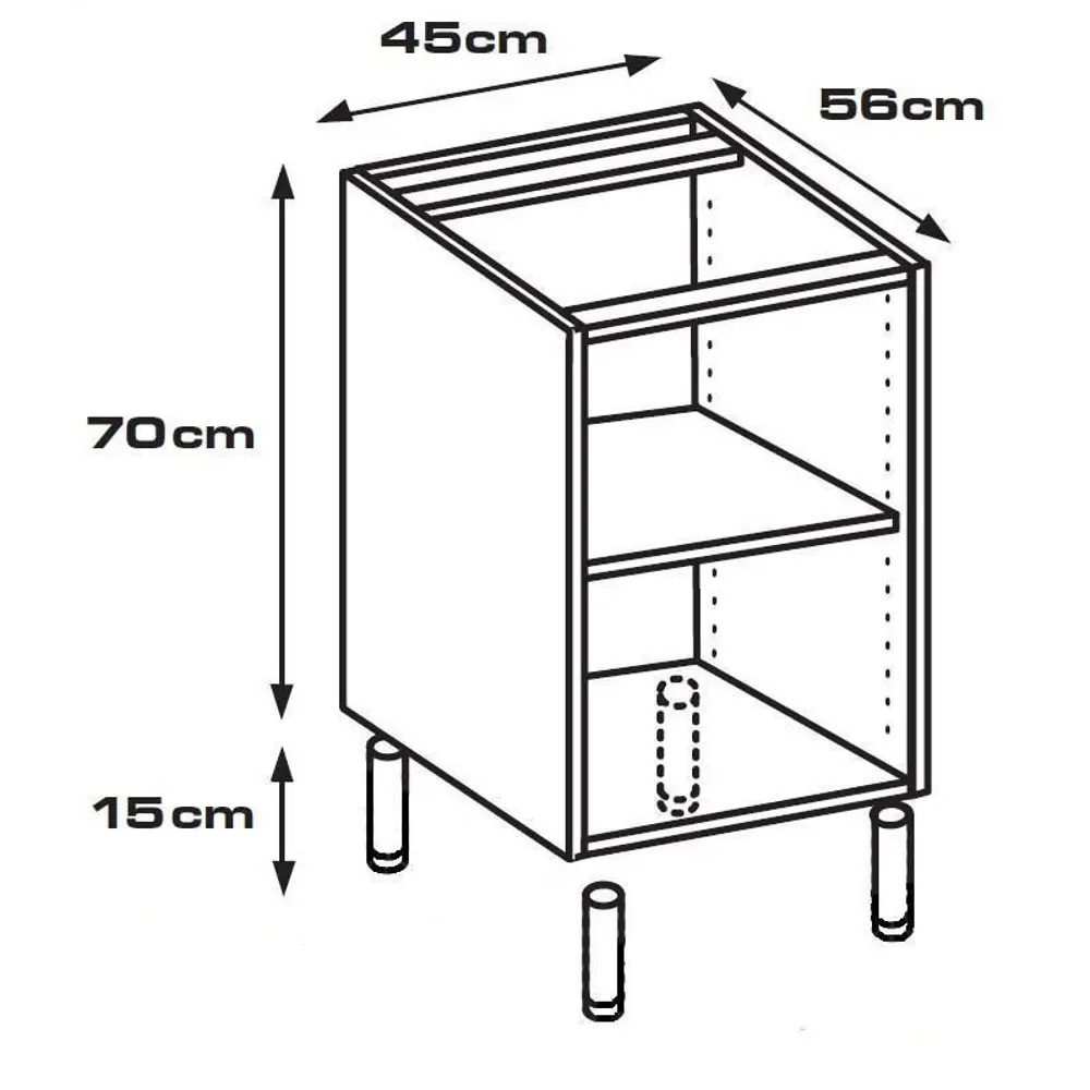 Каркас напольный 45x70x56 см, ЛДСП, цвет белый 17911530 STLM-2001967 DELINIA  - Вид №6