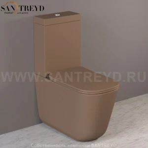 511788 Компакт унитаз с бачком Коричневый Kerasan Tribeca Италия