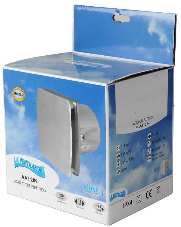 First Corporation Настенный осевой вентилятор для отверстия La ventilazione Aa12in - Вид №1
