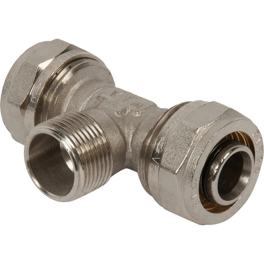 Тройник комбинированный Valtec 26x3/4"x26 мм НР никелированная латунь VTM.333 10520245 STLM-2120520 