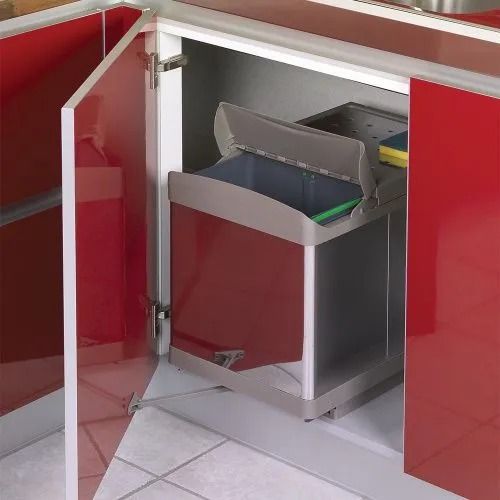 Система сортировки мусора ALBIO 30 2X16 L серый пластик/нержавещая сталь Alveus 227979