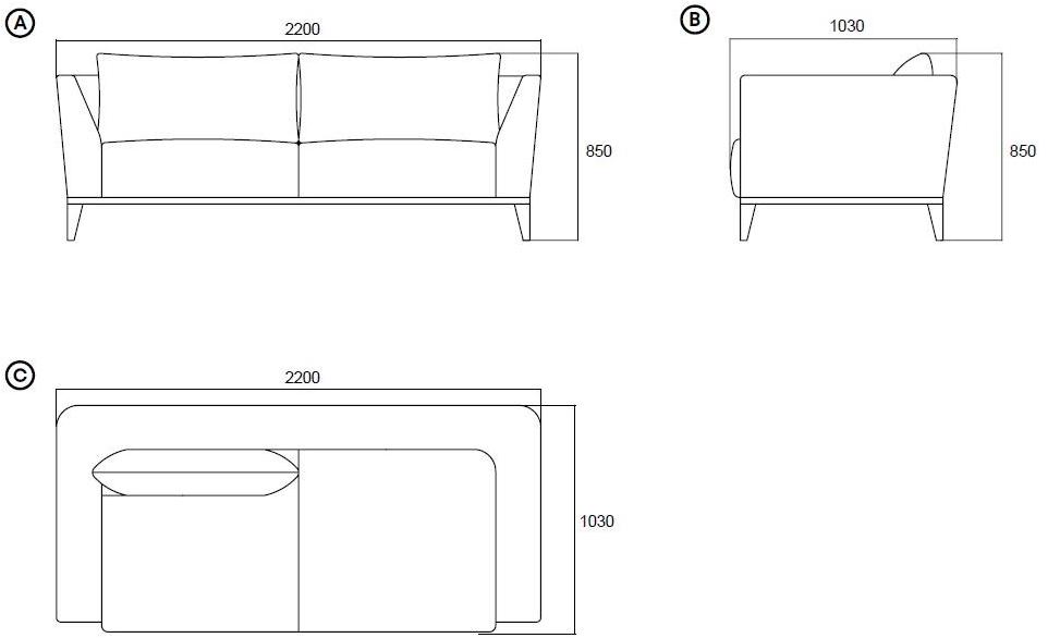Enza Home 3-х местный тканевый диван Gravity plus sun-id-1468094 - Вид №9
