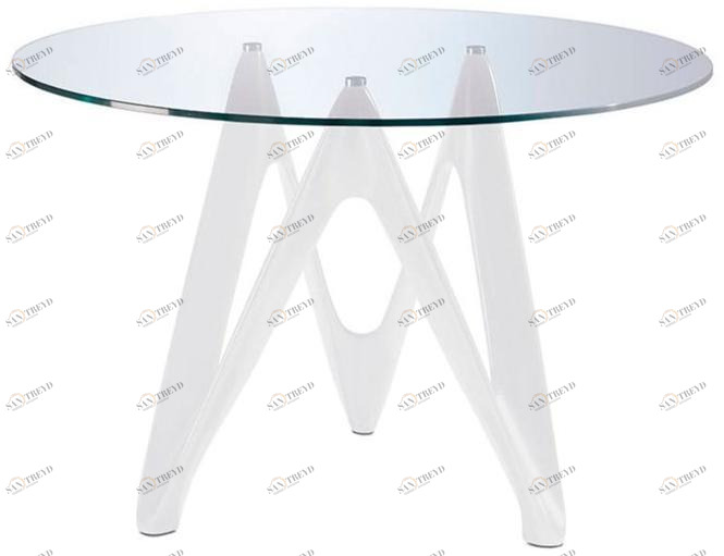 Angel Cerdá Круглый обеденный стол из дерева и стекла Urban deco 1000 Angel Cerda