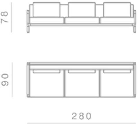 GHIDINI1961 3-х местный диван Frame sun-id-1374607 - Вид №5