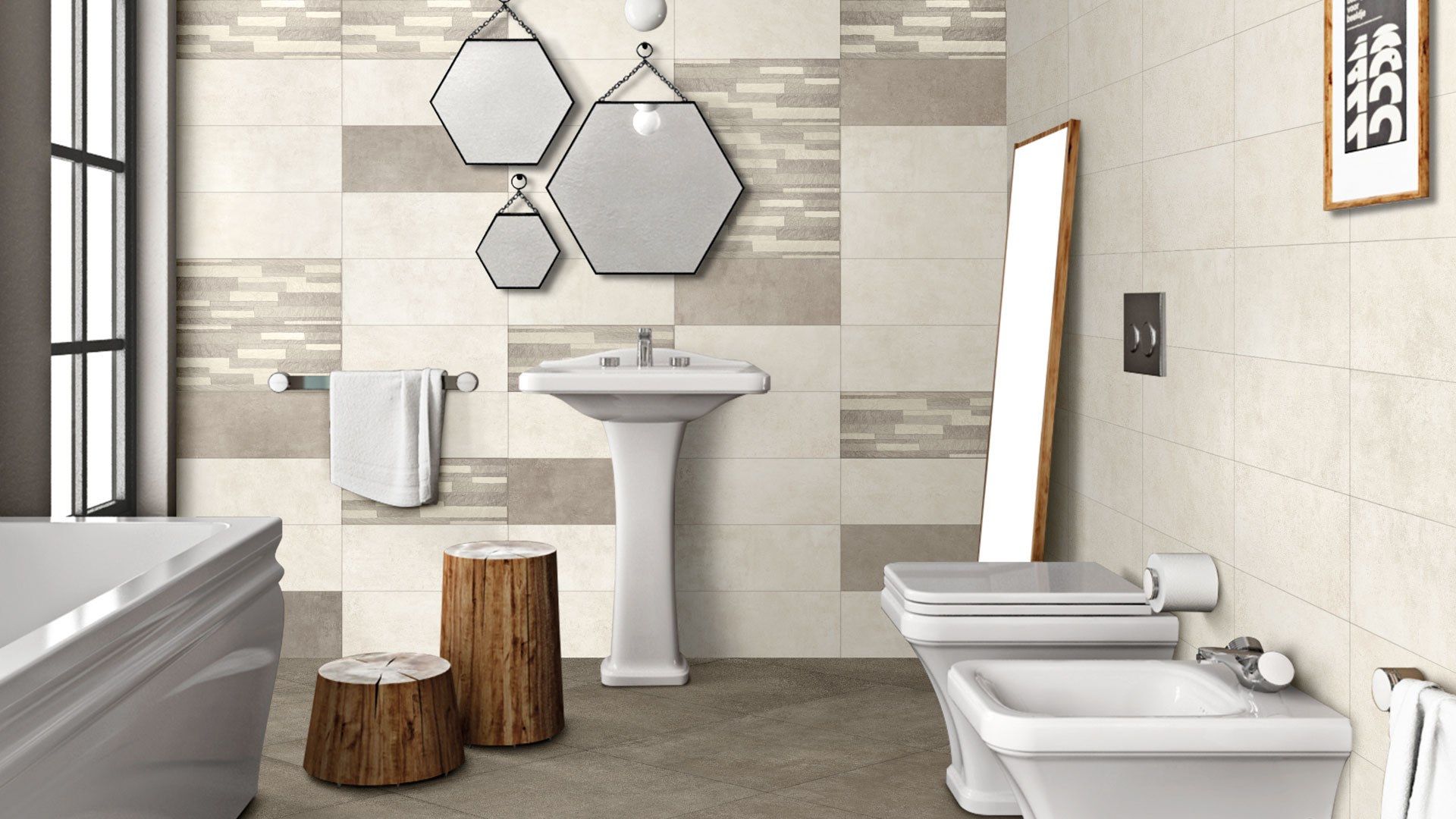 Керамогранит с цементным эффектом MARINER Boston 20x50 ARCH-00028483 - Вид №3