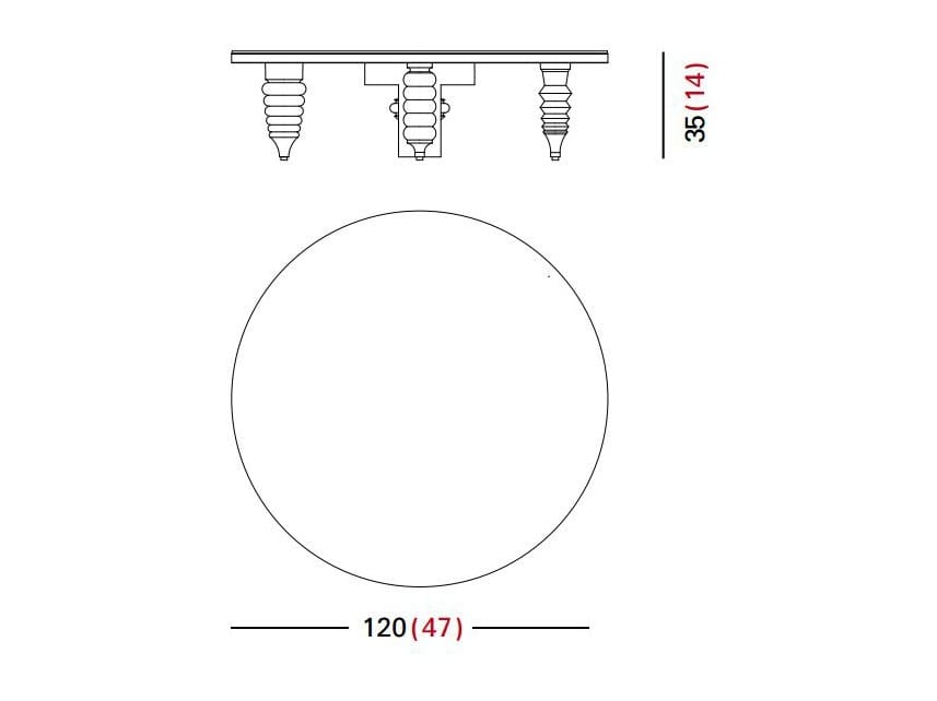 Круглый журнальный столик из МДФ для гостиной BD Barcelona Multileg ARCH-00093156 - Вид №6