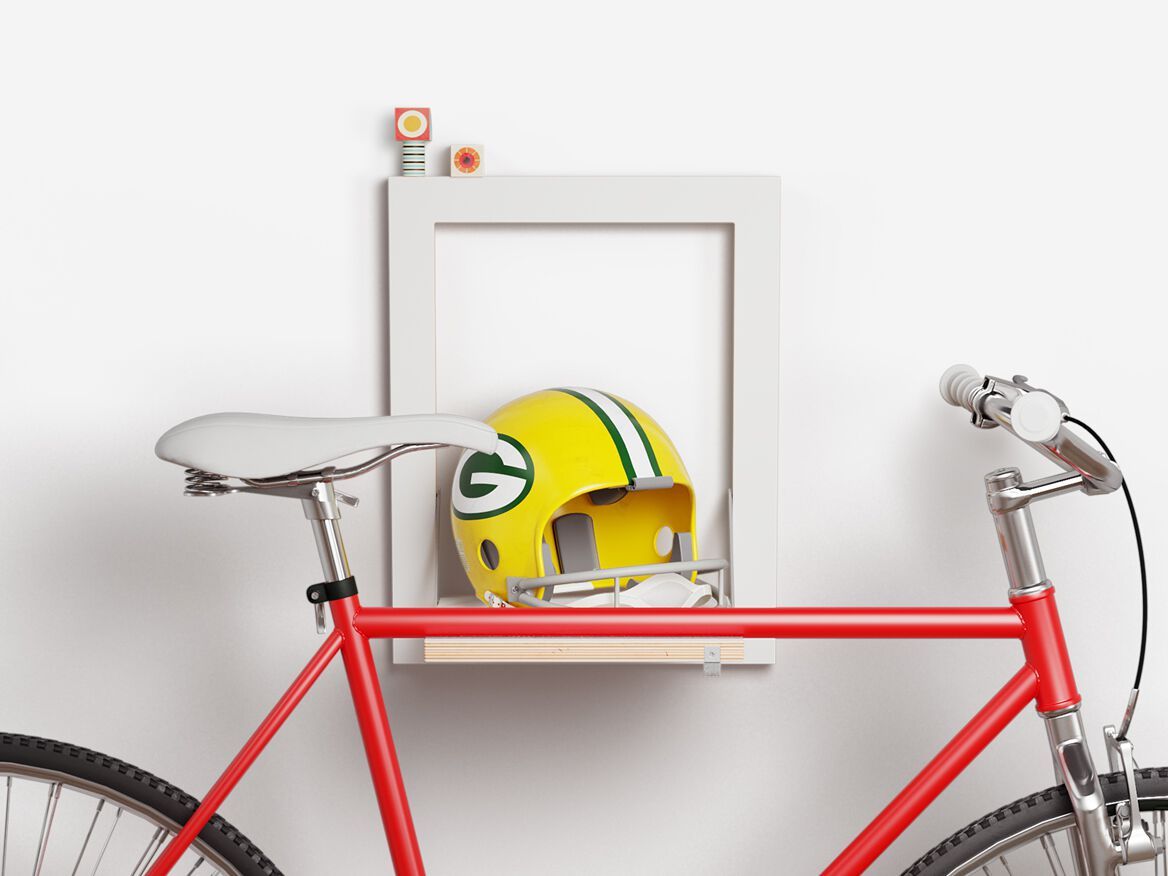 Крытая стойка для велосипедов из фанеры AMBIVALENZ Fläpps Velohäng 50x40-1 ARCH-00138533