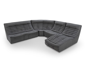 Кожаный модульный угловой диван