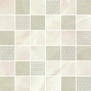 Мозаика настенная Azori Onice Perla Mosaic 30x30 см глянцевая цвет бежевый