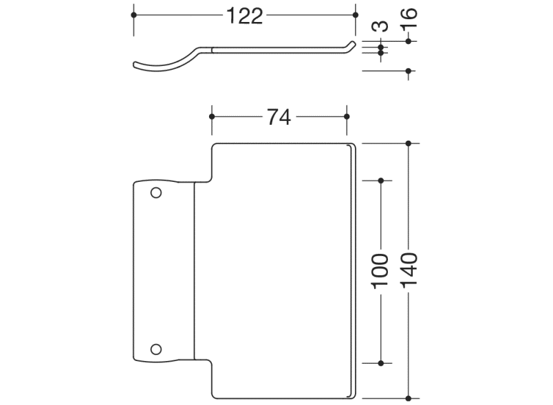 802.50.01360 Полка для комплекта обновления HEWI Stützen  - Вид №1