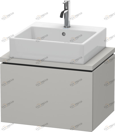 LC580000707 Тумбочка для компактной консоли L-Cube #LC5800 620 x 477 мм Бетонно-серый матовый декор Duravit