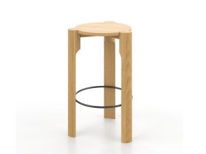 Деревянный табурет с подставкой для ног