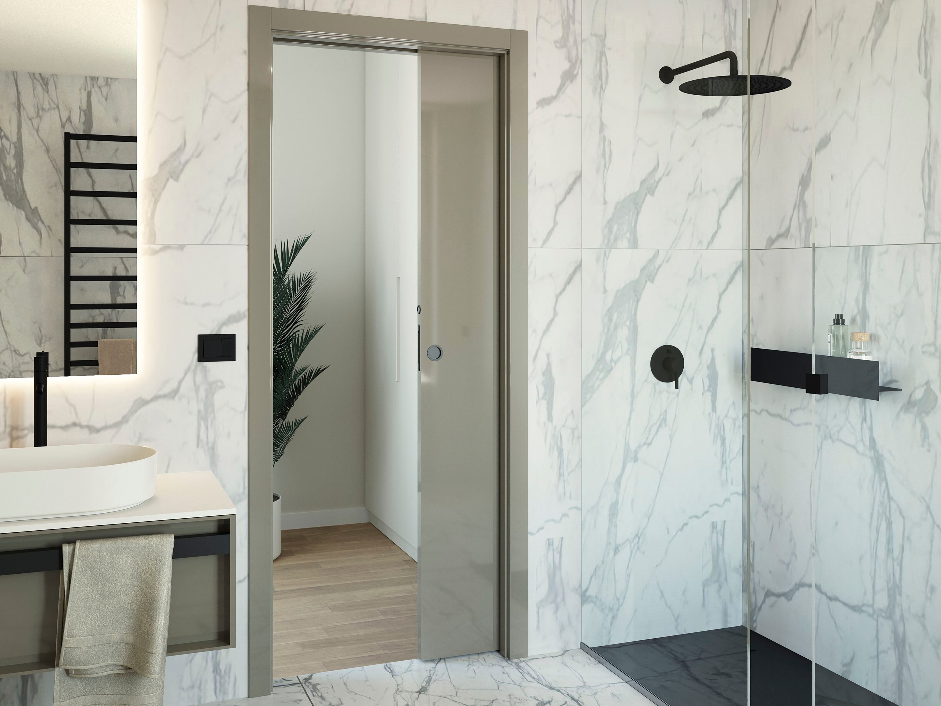 Подрамник для раздвижных дверей с проходом для труб PROTEK® Magic Box® ARCH-00095343