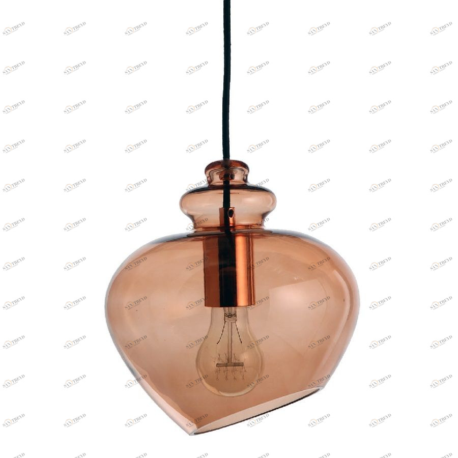 Лампа подвесная Grace, ø23 см, бронзовое стекло, бронзовый цоколь Frandsen 117219705001