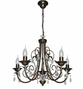 Люстра дизайнерская Chat бежевая, коричневая 10003-5L SUPERNW СВЕЧИ 056740 Бежевый