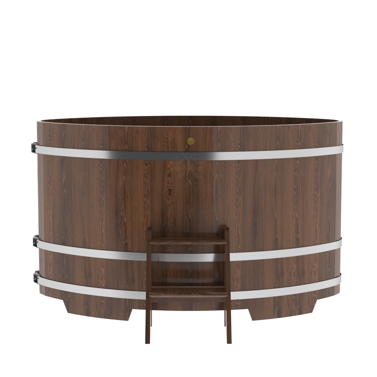 1329 Купель овальная из дуба 1,15х1,83х1,1 морёная Alyarus  - Вид №3