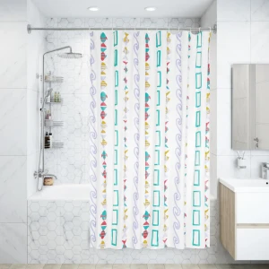Штора для ванны Bacchetta Acquario с кольцами 180x200 см ПВХ , цвет мультиколор 84621364 STLM-2015284