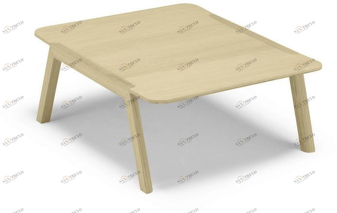 ALKI Низкий прямоугольный журнальный столик из дуба Heldu sun-id-1371237