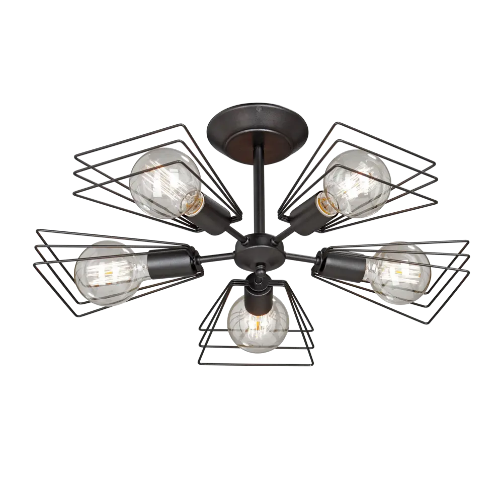 Люстра Vitaluce Ферро — современный 5-рожковый светильник для гостиной 82015397 STLM-0017649 - Вид №1