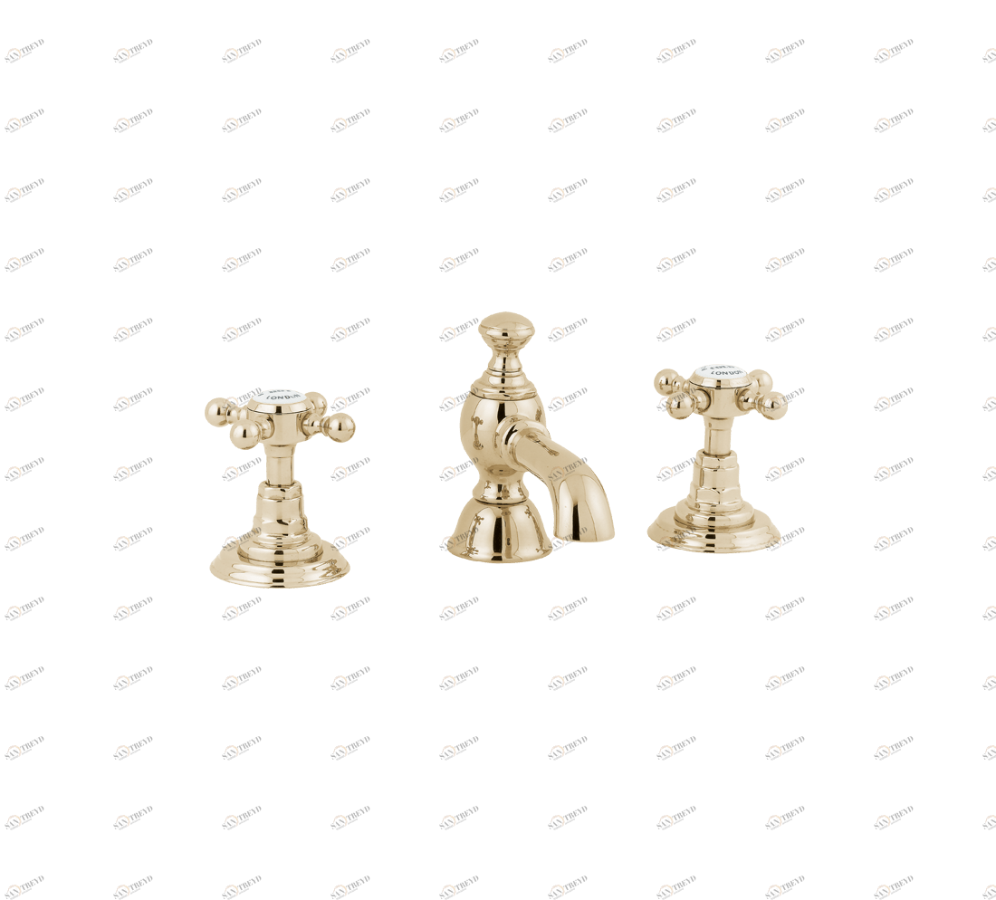 Gentry Home Смеситель для раковины мостик на 2 отверстия 200мм Mayfair Incalux GH100266