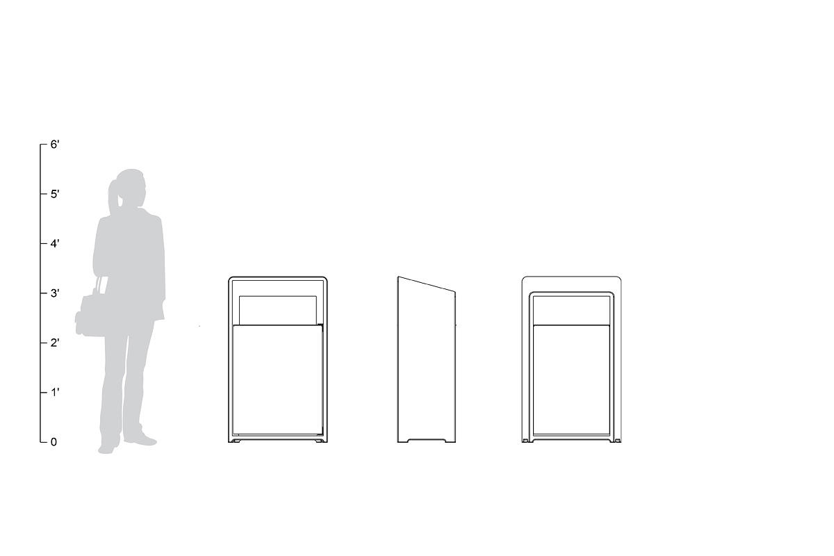 FSRT170 Емкость для мусора со скосом  Forms-surfaces  - Вид №9