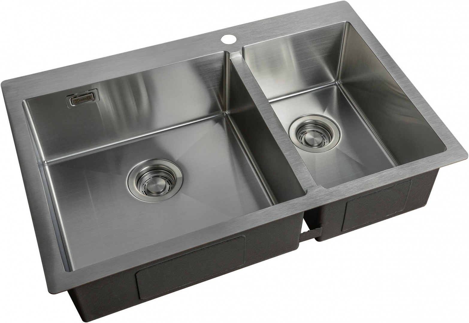 Мойка кухонная ZorG Light ZL R 780-2-510-L из нержавеющей стали, сталь