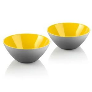 Набор из 2 мисок My Fusion 12 см серо-жёлтый