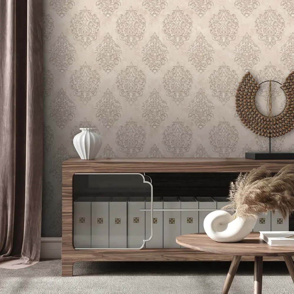 Обои флизелиновые Euro Decor Antique бежево-коричневые 1.06 м 7140-02 83558680 STLM-2063659 - Вид №2