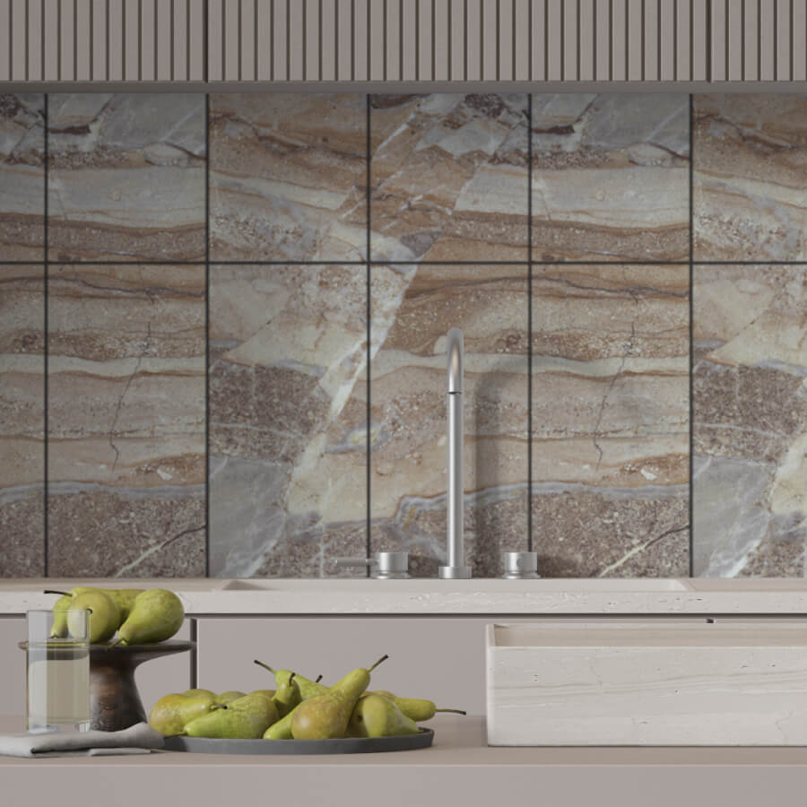 Панель SPC глянец Stella Kerama Купрум 560*280*2,5мм (8 шт в упак) АКВАТОН STSR-309 - Вид №6