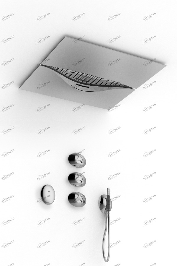 1200 SDI-010 Душевая лейка with waterfalls and coloured RGB led Zazzeri 1200SDI010