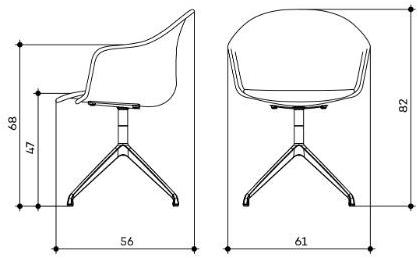 arrmet Вращающийся стул на козелке из ткани Máni armshell fabric sun-id-1429498 - Вид №2