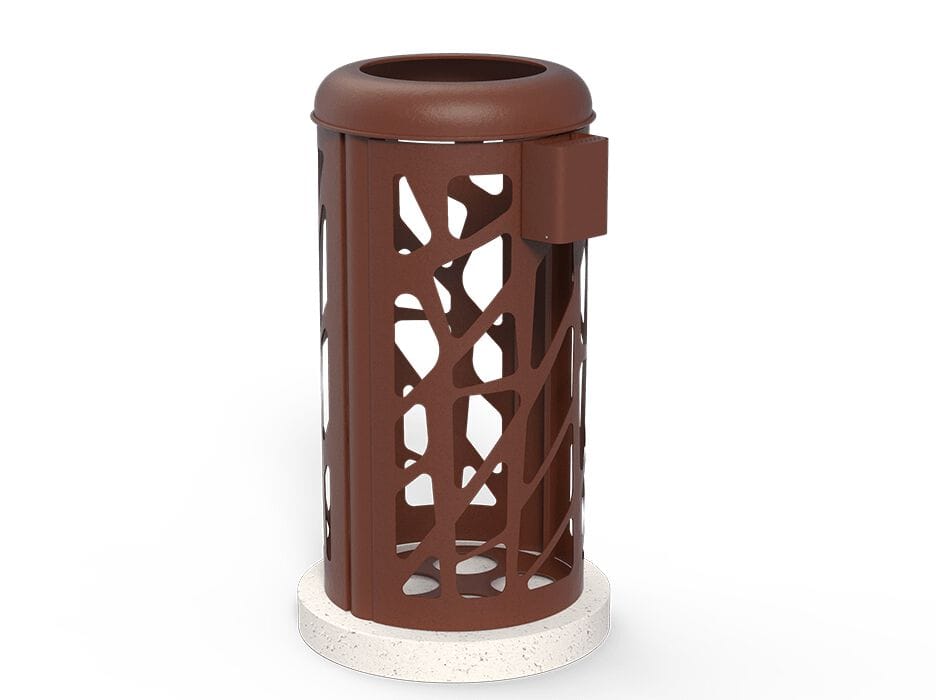 Корзина для мусора из оцинкованного листового металла с пепельницей DIMCAR MAORI ARCH-00128929 - Вид №1