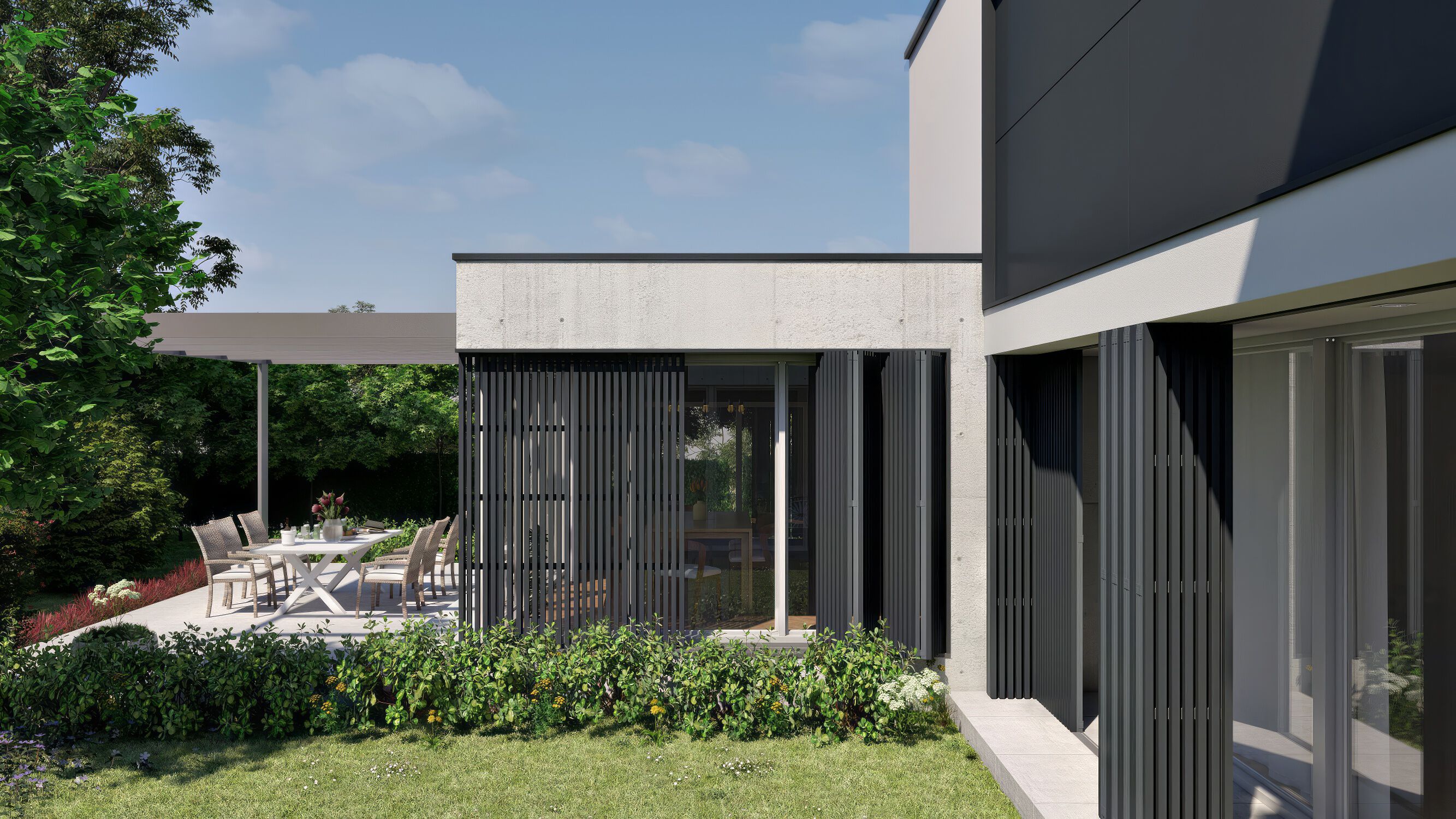 Motorized aluminium solar shading ROSSENI LIFTING FOLDING SHUTTER ARCH-00116007 - Вид №5