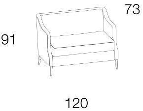 Caroti 2-местный тканевый диван Via montenapoleone 2031  - Вид №4